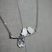 LOVE BIRD Necklace Two Initial Leaves,Mom and Child, Mothers Necklace, Initial Necklace, Personalized Jewelry, As Seen in ETSY Finds