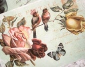 SHABBY BIRD Gift Tags no27b - Roses - Easter - French - Paris - Carte Postale - Nests - Crowns - Embossed - Glitter - Buy 3 Get 1 Free