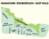 Philadelphia: Manayunk Roxborough Neighborhood Map