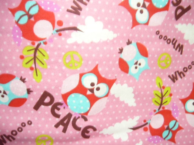SALE owls Matching set Reversible tote bag and makeup bag with coin bag
