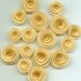 Naples Cream Spiral Paper Flowers