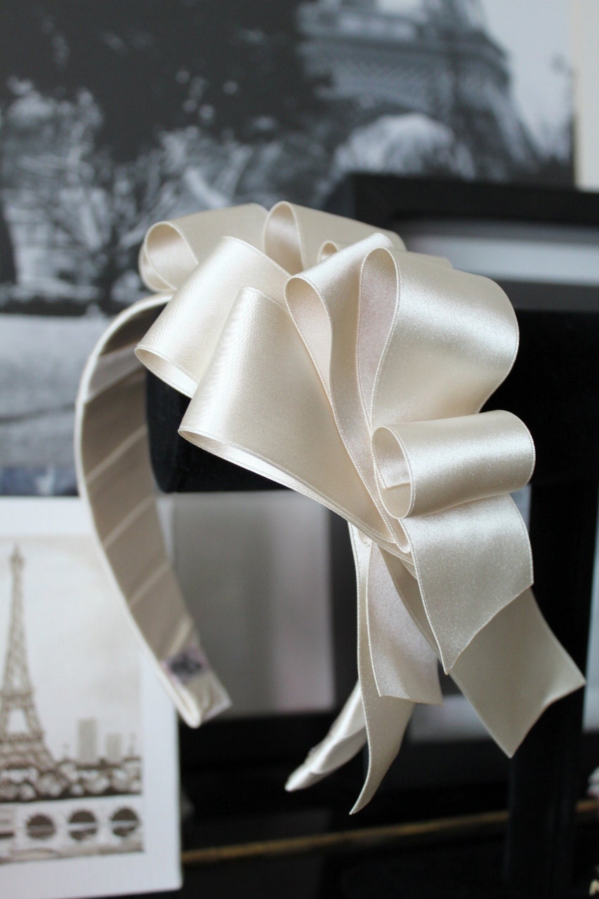 Bridal - Miss Doolittle Getting Married Headband (Cream Satin)