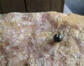 SALE Enrapture: Love's Many Facets - Genuine 1 carat black briolette solitaire diamond pendant, 14k yellow gold wire wrap pendant, OOAk