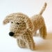 Knitted toy dog REX / made to order