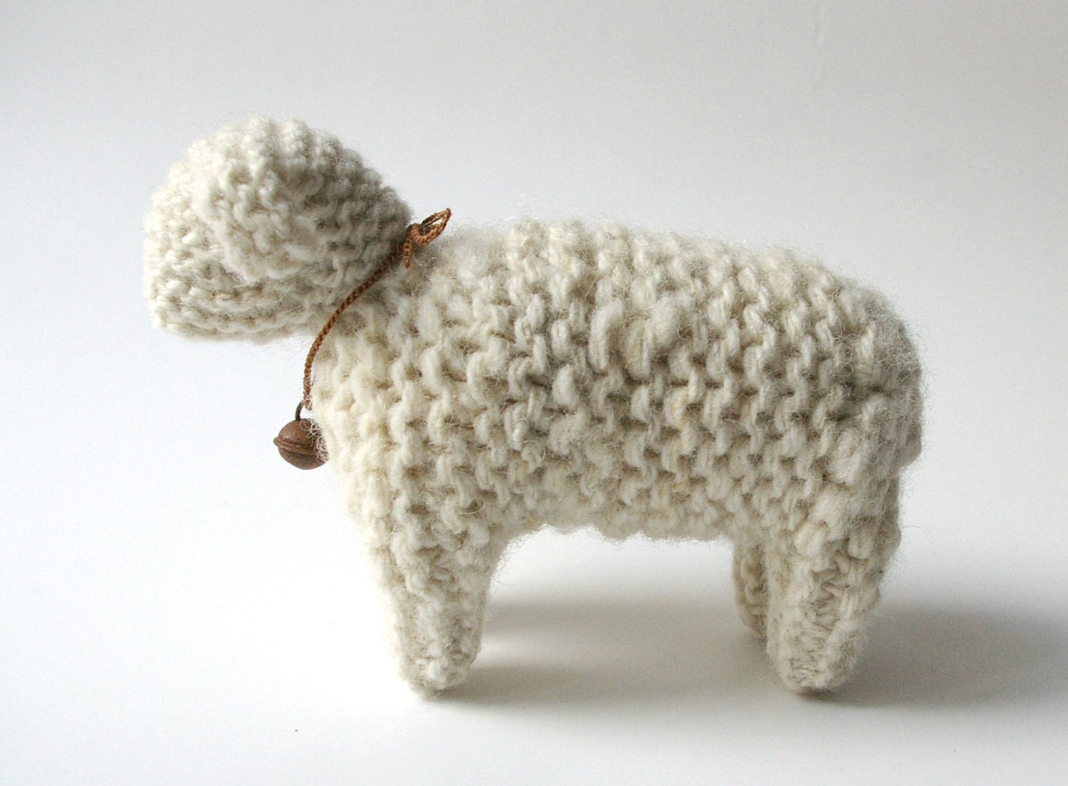 knitted toy or home decoration Missis Sheep / made to order