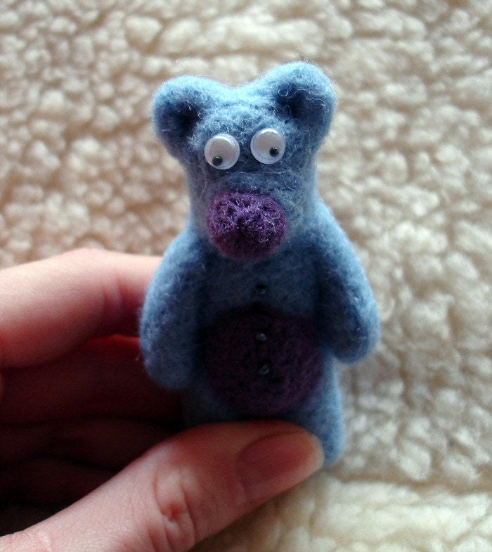 The Light Blue Bear Brooch