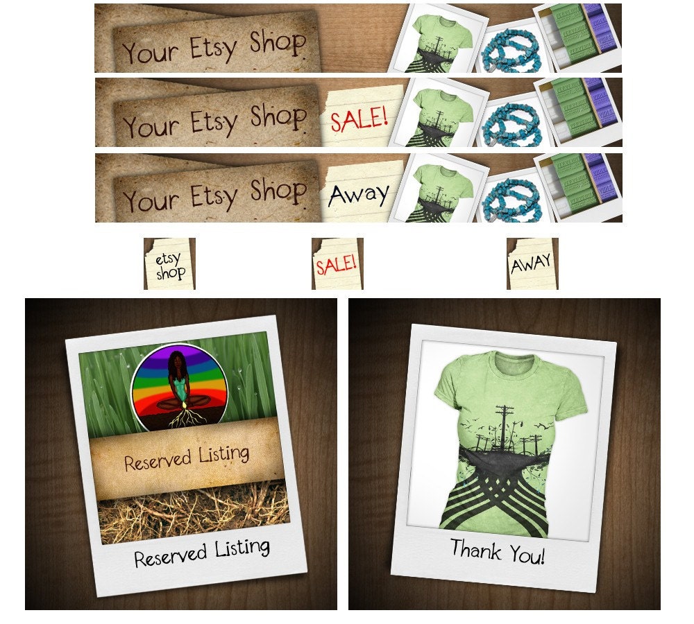 Etsy Shop Polaroids featuring YOUR SHOP ITEMS