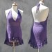 Hand knitted PURPLE MINI tunic/dress M/L/XL