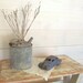 Fuel Can Galvanized Metal Industrial Decor Rustic Farmhouse Decor Antique Vintage Wedding Decor Garage Prop