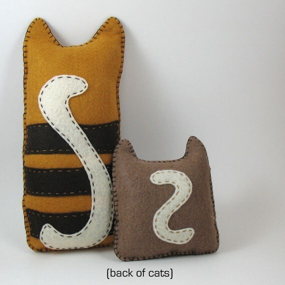 5 Hand Sewing PATTERNS - Cat Dog Kitten Puppy and Mouse - Make Your Own Pet Stuffed Animals - Easy