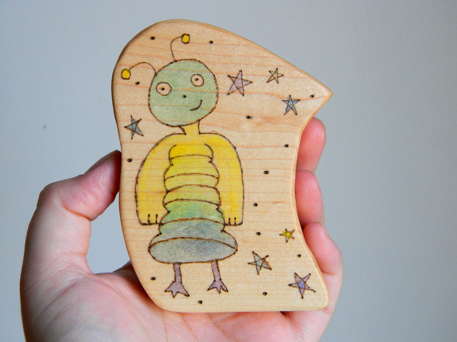 Double Sided Silly Creatures Wooden Figure (1 Piece)