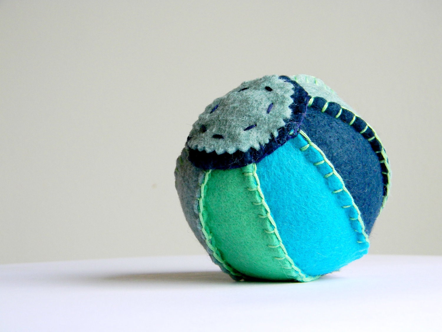 Small Wool Blend Play Ball (Stormy Sea)
