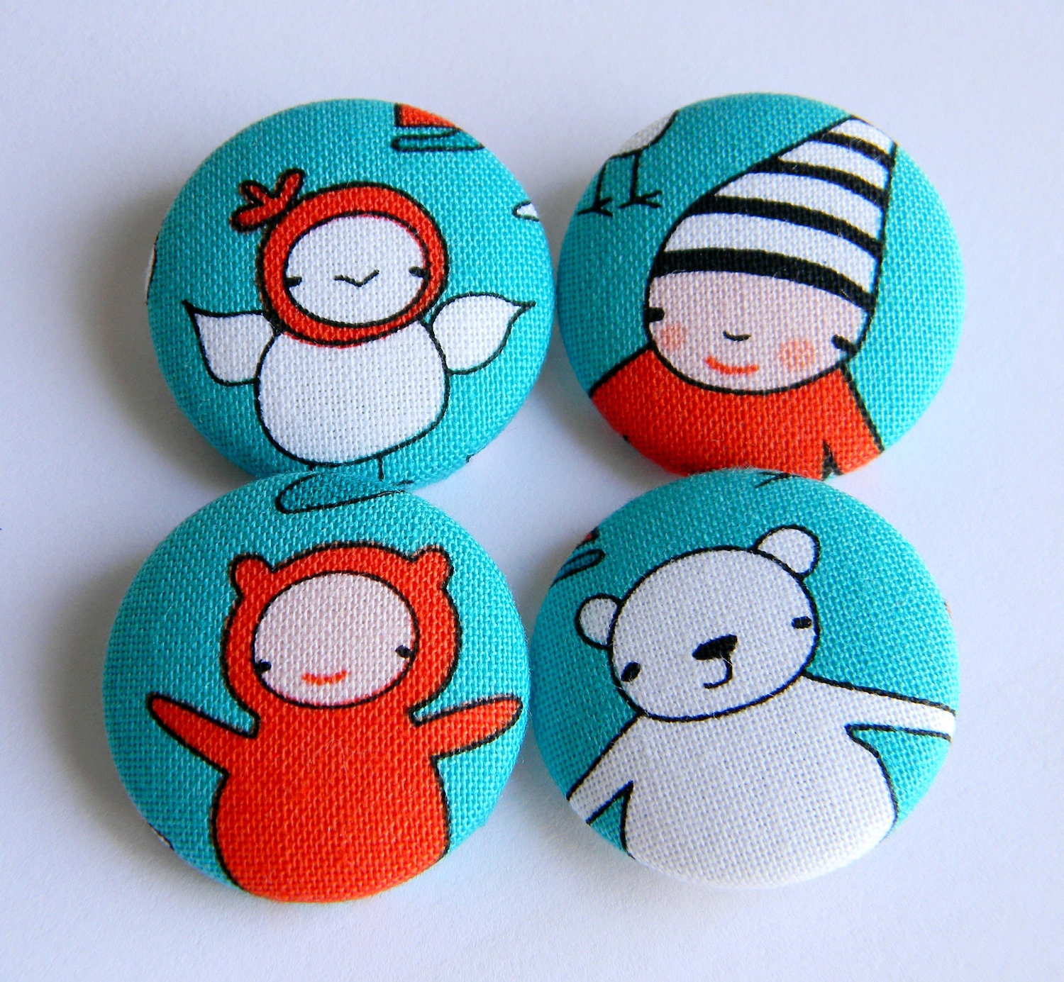 Fabric Covered Buttons (set of 4)