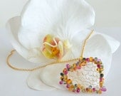 Sapphire Heart Colorful Necklace
