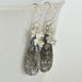Black Rutilated Quartz Akoya Saltwater Keishi Pearls Sterling Silver Earrings