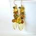 Tourmaline Quartz Citrine Andalusite Garnet Cluster Earrings