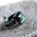 Labradorite Ring, Blue Flash Labradorite Oxidized Recycled Argentium Sterling Silver Ring - Size 9 is Ready to Ship - Eye Of The Storm