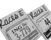 wedding gift: race bibs display for her and him
