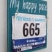 Running bibs holder: My happy pace