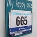 Running bibs holder: My happy pace