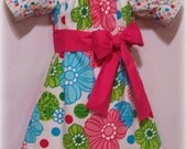 Custom Boutique Clothing Girls Dress Floral Spring Easter Special Occasion Peasant Dress with Sash, Size 0-3mos-8yr