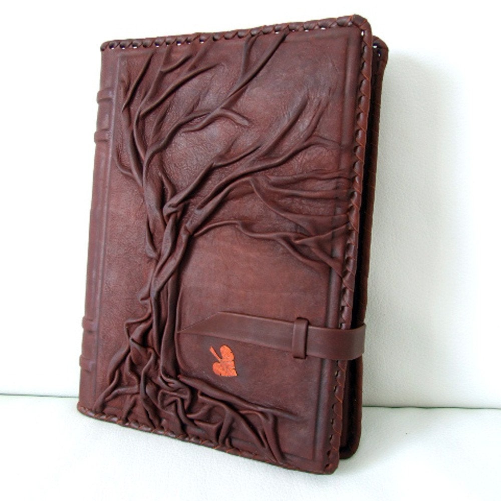 9 x 6.5 Tree of Life - Refillable Vintage Natural Handmade Leather  / Journal / Diary / Notebook / Daily Planner / Book Cove
