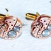 OMEGA Steampunk Cufflinks - Rare Rose Gold GENUINE OMEGA Luxury Swiss Watch Movement Men Steampunk Cufflinks Cuff Links - Groom Wedding Gift