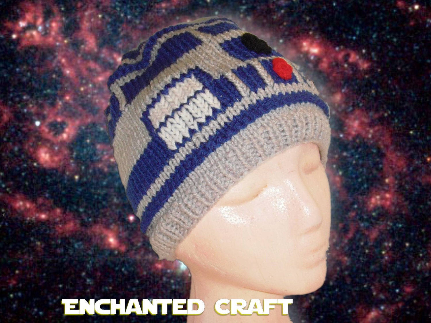 Knitted R2-D2 Beanie Hat for the Star Wars Fan