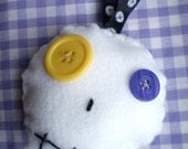 Kawaii Skull halloween felt plushie hanging decoration