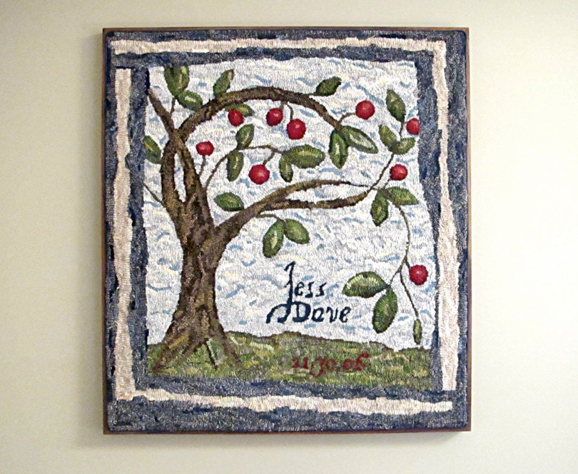 Personalized Tree of Life Commemorative Hooked Rug for Weddings, Anniversaries, Births, New Baby :  Tell Your Story