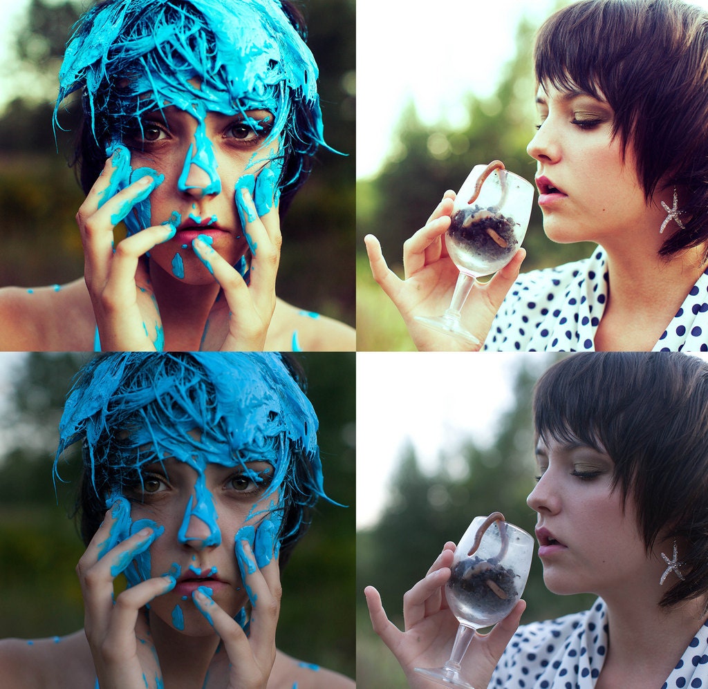 4 actions Photoshop action set.