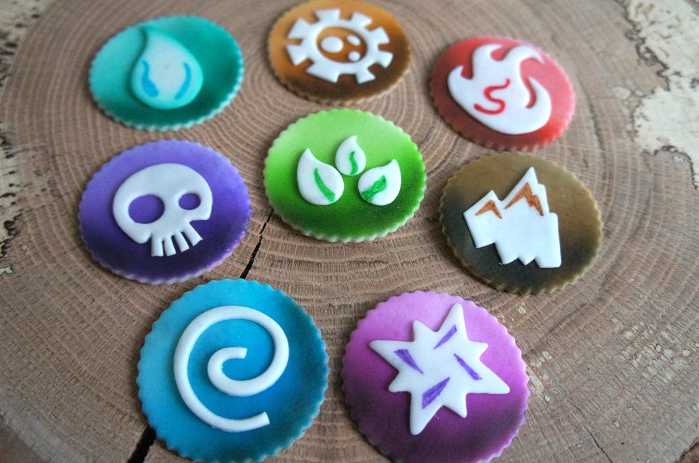 Skylanders Inspired Fondant Cupcake Cookie Toppers