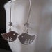 Bird Earrings, Sparrow Earrings, Twitter Bird Earrings, Modern Silver Bird Earrings, Sweet Silver Lovebirds and Crystals on Kidney Ear Wires
