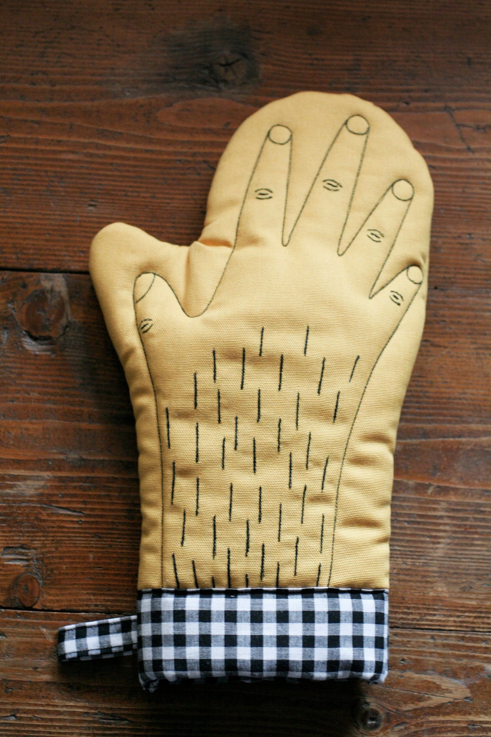 Mustard Handmade Oven Glove