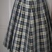 Clearance item.....Vintage Black White and Gold Shimmery Plaid Skirt