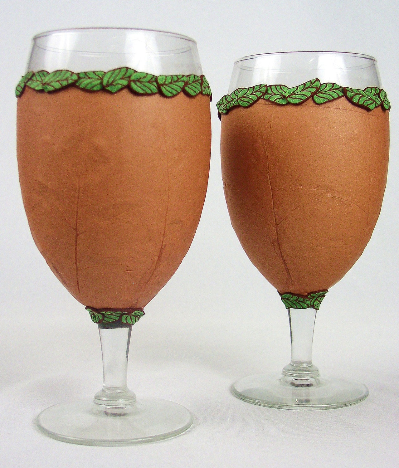 Golden Leaf Beverage Glasses