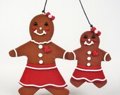 Family Christmas Ornament - Mother & Daughter Gingerbread Ornament - Personalized for Free