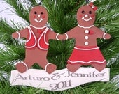 Couple's Christmas Ornament - Gingerbread Couple Ornament - Personalized for Free