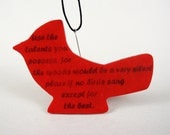 Red Bird Ornament - Inspirational Christmas Ornament