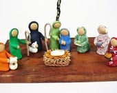 Nativity Set - 14-Piece Nativity Set with Display Stand and Base