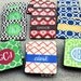 monogrammed coasters - choose one of 6 preset designs, customize name/initials only -  set of 4 (all exactly same)