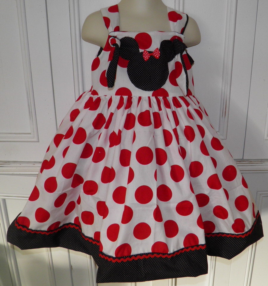 Disney Minnie Mouse Retro Reverse Big Dot Boutique Dress Size 2T 3T 4T 5 6