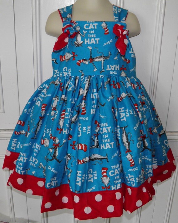 The Cat in the Hat Boutique Dress Size 2T 3T 4T 5 6