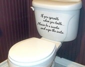 If you sprinkle when you tinkle Bathroom- Vinyl Lettering wall words graphics  decals  Art Home decor itswritteninvinyl