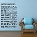 In This House -Vinyl Lettering custom removable decal family wall art words graphics Home decor itswritteninvinyl