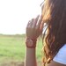 Red Suede Bracelet Watch with Red Inspirational and Interchangeable Face