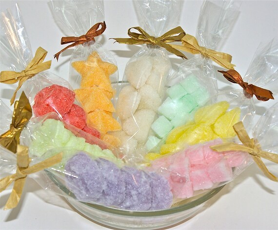 25 Flavored Sugar Cubes Wedding Favors - Mini Favor Bags for Baby and Bridal Showers, Tea Party Favors, Weddings