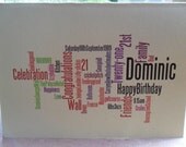 Personalised Custom Made Birthday Card 18th, 21st, 30th, 40th, 50th, 60th, 70th etc