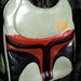 Star Wars: Upcycled Boba Fett hand painted pleather mint green purse