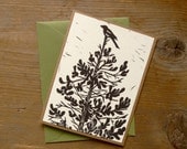 Magpie Bird on Lodgepole - Set of Linocut Notecards